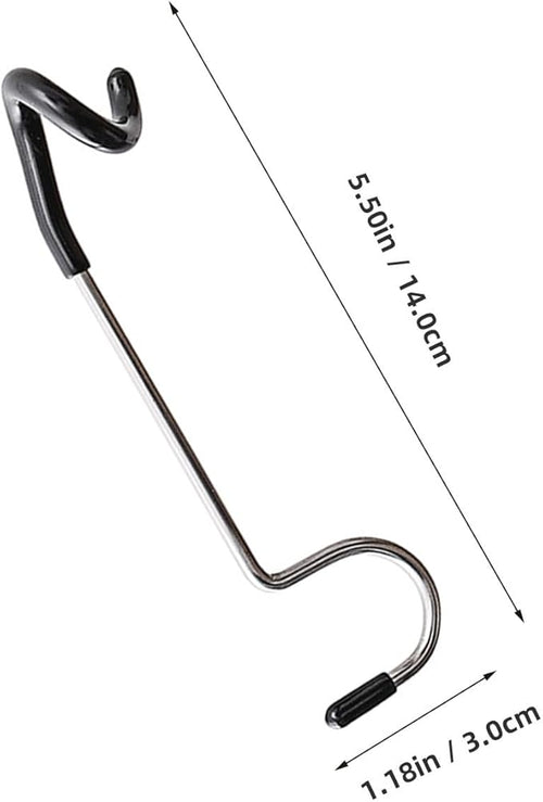 4pcs Stainless Steel Camping Light Hooks Portable Metal Pole Hooks Black Tent Lantern Hangers Multifunctional Outdoor Camping Accessories for Hiking and Backpacking