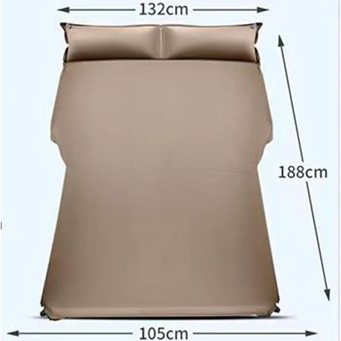 Car Inflatable Mattress, for Chevrolet Equinox/GMC Terrain Denali 2012-2017 Outdoor Camping Travel Portable Sleeping Pad AdjustableWear Resistant, Auto Accessories,C-Brown