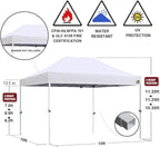 Eurmax USA Pop Up Canopy Tent Commercial Instant Canopies with Heavy Duty Roller Bag,Bonus 4 Sand Weights Bags (10x15,Purple)