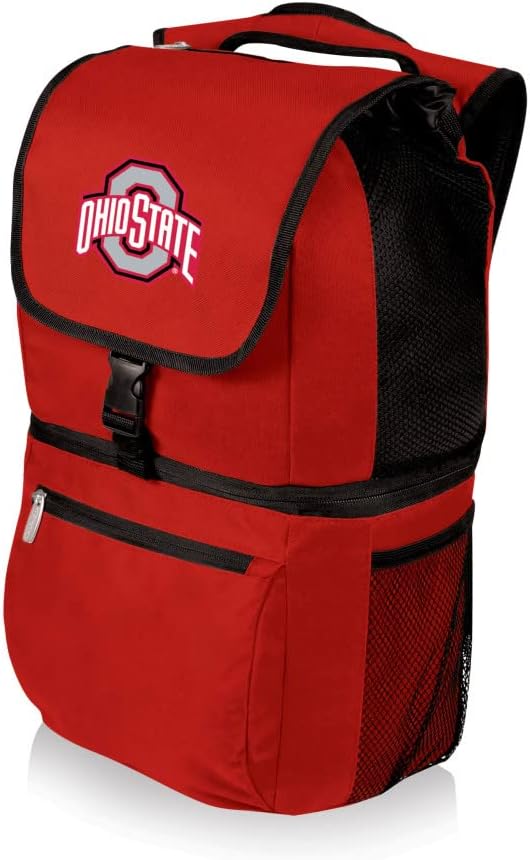 PICNIC TIME NCAA Ohio State Buckeyes Zuma Backpack Cooler - Soft Cooler Backpack - Lunch Cooler, (Red)