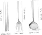 1 Set Set Fork Spoon Chopsticks Stainless Steel Utensils Set Serving Utensils Stainless Steel Travel Cutlery Travel Utensils Spoon and Chopstick Set Chopstick Chopstick Rest