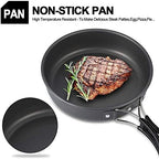 Outdoor Camping Cooking Set Pan Pot Bowl Kettle Foldable Cookware Kit Aluminum Travel Picnic Hiking Tableware Tools (Color : A) (B)