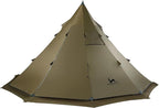 TOMOUNT Hot Tent,Teepee Tent with Half Inner Mesh with Stove Jack, 70D Ripstop Nylon, PU3000mm, Waterproof Lightweight for 2-4 Person, 4 Season Backpacking Hunting Hiking