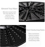 7.5 Inch Colombian Budare Arepa Grill - Stovetop & Gas Stove Compatible, Perforated Design for Crispy Arepas/Tostadas/Flatbreads, Durable Arepera for Indoor/Outdoor Camping