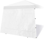 Joramoy Canopy Tent Sidewalls for 10×10 Slant Leg Pop Up Canopy Frame, Instant Sunwall with with Waterproof and UV Protection Layer, Tent Side Panels Shade Wall, 1 Pack Sidewall Only(White)