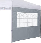 COOSHADE Instant Canopy SunWall 10x10 Canopy SideWall for Pop up Canopy Tent, 1 Pack Sidewall with Church Window Only, Grey