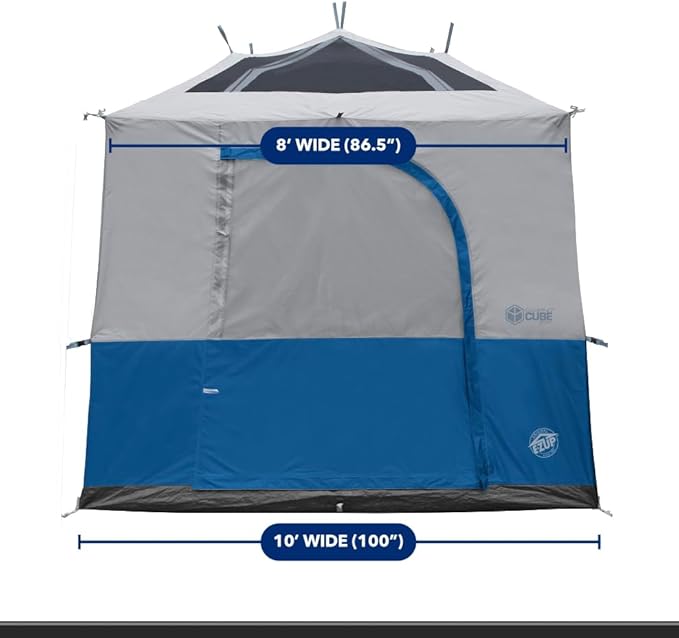 E-Z UP Camping Cube Sport, Converts 10' Angled Leg Canopy into Camping Tent