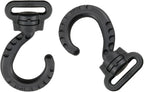 ZZLZX 6PCS Plastic Swivel Tent Hooks 1-inch Inner Diameter Multi Functional Backpack Hooks Webbing Question Mark Buckles for Handbags Purses Outdoor Camping and Mountaineering Accessories