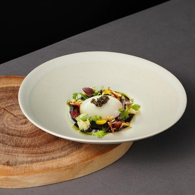Camping Plates Ceramic Hat Bowls and Plates Ceramic Tableware Hotel Club Soup Plate Salad Plate Vegetable Plate Pasta Plate Decorative Plate(12inch)
