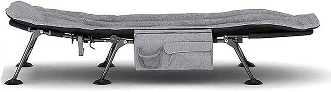 Portable Folding Bed 5-Position Adjustable Backrest Cots for Camping Load 264lbs Folding Camping Bed Reclining Chaise