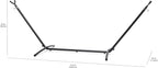 Amazon Basics 2 Person Heavy Duty Portable Sturdy Hammock Stand for Outside, Easy Assembly, Includes Carrying Case, 9 foot, Black