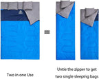 oaskys Double Sleeping Bag for Adults with 2 Pillows - Queen Size XL Waterproof Sleeping Bag for All Season Camping Hiking Backpacking 2 Person Sleeping Bags for Cold Weather & Warm