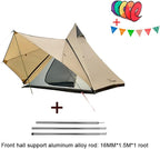 4 Person Tent for Camping Pyramid Teepee Tent Outdoor Portable Double Layers Indian Tipi Tent for Outdoor Family Hiking Yurt Tent