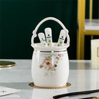Kitchen Bowl and Plate Set Household Bowl and Plate Ceramic Bone China Tableware Bowl and Plate