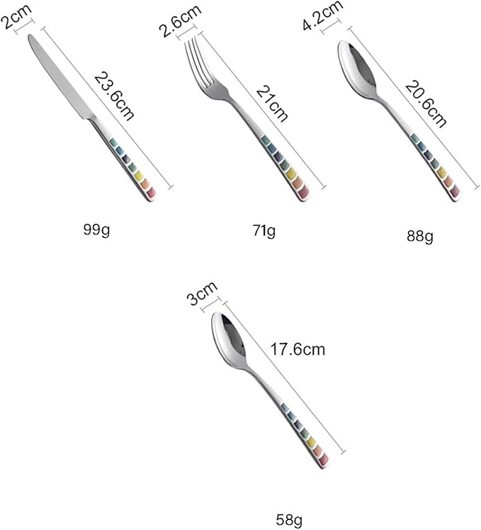 Unique Colorful Silverware Set for 12, Modern Stainless Steel Flatware Cutlery Tableware Utensil Set Knives Forks Spoons,Dinnerware Sets for Christmas Party Kitchen Wedding Gifts 48-piece