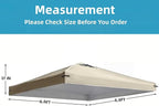 6.6x6.6 Canopy Replacement Top Cover with Air Vents for ez up Pop up Canopy Gazebo Tent, with Adjustable Strap, Waterproof & Anti-UV for Outdoor Shade (Frame Not Included) (Beige)