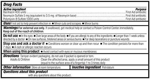 First Aid Only 12-700 Triple Antibiotic Ointment Packets, 60 Count