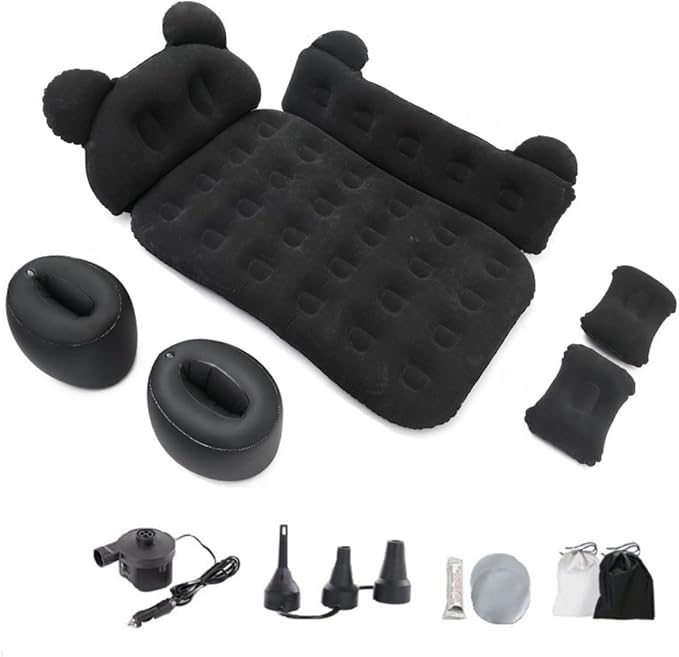 Car Air Mattress for, Travel Bed, Camping Bed Cushion, Inflatable Vehicle Air Cot, Portable Sleeping Pad, Inflatable Mattress,Black