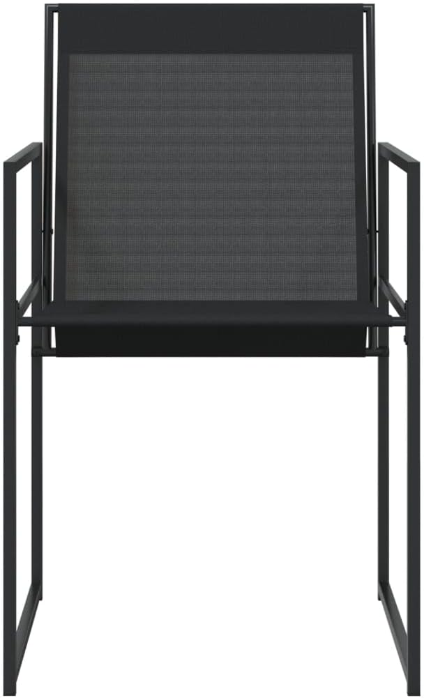 Patio Chairs 4 pcs Black Steel and Textilene Chairs for Outside Camping Chair Vanity Chair Patio Chairs for Dining Patio Bedroom Outdoor