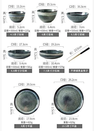 Dinner Plate Nordic Dinner Set Ceramic Bowl and Plates Household Klin Glazed Dishes Wholesale Tableware Set/Set Meal20 (Set Meal20)