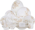 Dinner Set,50 Pieces Spring Flower Pattern Ceramics Dinnerware Set Bone China Plates Bowls Combination Porcelain Tableware