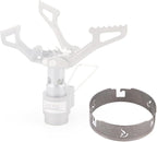 BRS 3000T Stove Windscreen Titanium Camp Stove Windshield with Storage Box for Outdoor Camping Ultralight (Grey-without stand)