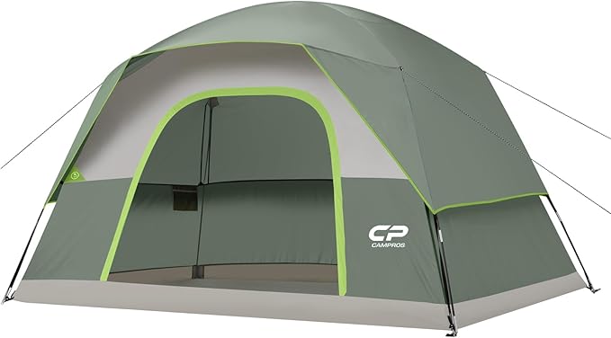 Tents for Camping 6 Person Tent Waterproof Windproof Double Layer Family Camping Tent, Easy Setup Dome Tent with Large Mesh Windows & Wider Door for Outdoor Camping & Hiking