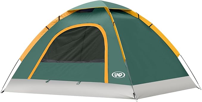unp 6 Person 4 Season Dome Tent, Easy to Set Up for Camping & Hiking, Lightweight & Portable, Green