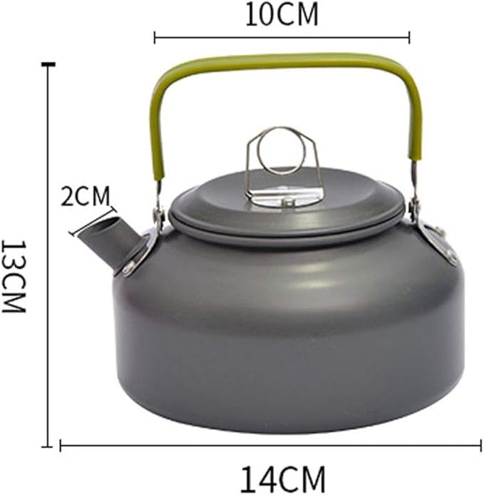 Camping Backpack Tableware Outdoor Cookware Pot Picnic Canteen Survival Hiking Military Boiler Frying Teapot Set Kettle yubin1993