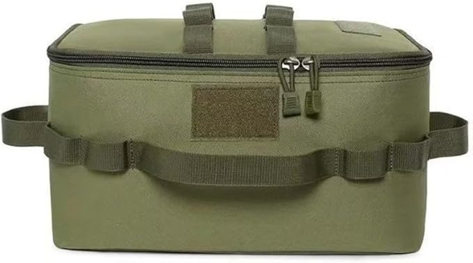 Tactical-Camping Storage Bag, 600d Oxford Cloth Utility Tote Bag, Outdoor Camping Storage Bags Foldable Lightweight Large Capacity Tool Organizer, 15.0 * 7.9 * 2.8in(Brown)
