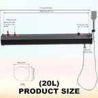 7.9Gallon Portable Camping Solar Shower, Roof Rack Mount Road Shower Pressurized Water Tank w/Storage Bag and 5.58ft Hose, Outdoor Activities Water Supply for SUVs Sedans RVs Trucks,20L/5.28Gal