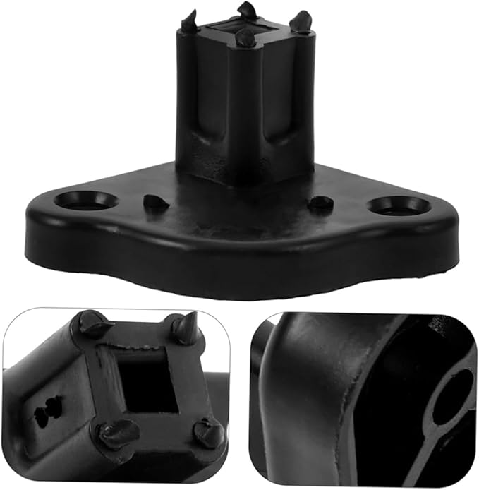 HEALLILY Rv Awning Bottom Bracket Tent Support Accessories 2.67X2.67X1.57In Waterproof Outdoor Awning Clamp Base Compatible with Most Awnings for Camping and Travel