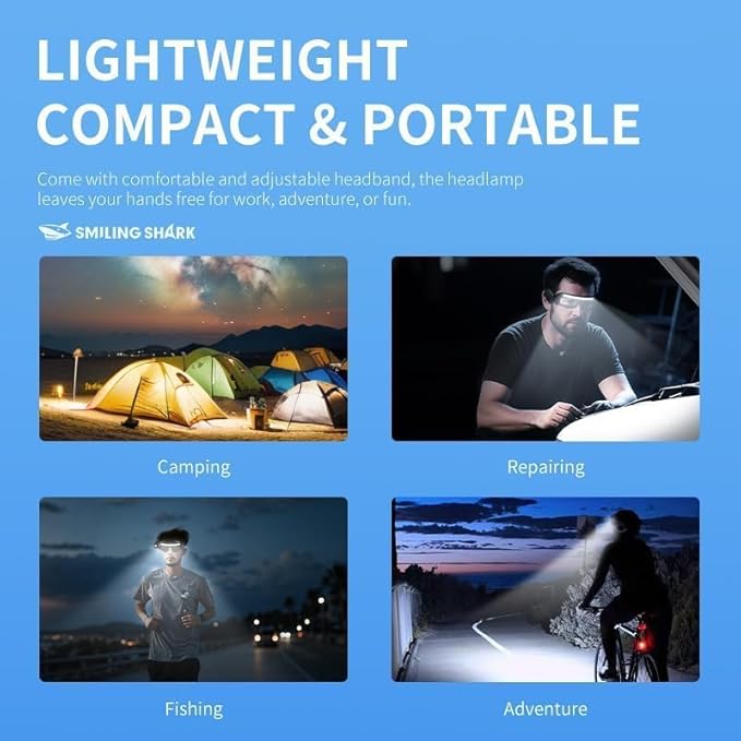 LED Intelligent Sensing Headlight, Type-C Fast Charging, Equipped with Motion Sensor and Touch Control, 3.9-inch Detection Range, Suitable for Outdoor Maintenance and Camping use (Yellow)