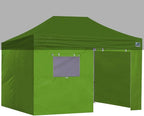 Eurmax USA Full Zippered Walls for 10 x 15 Easy Pop Up Canopy Tent,Enclosure Sidewall Kit with Roller Up Mesh Window and Door 4 Walls ONLY,NOT Including Frame and Top (Field Green)