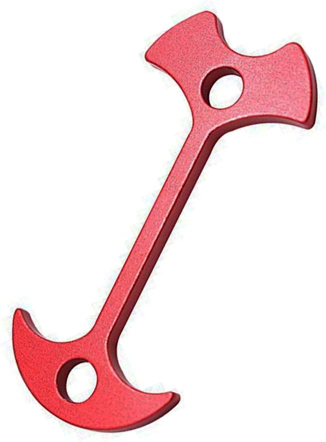 10pcs Fishbone Tent Stakes Pegs Lengthen Deck Nail Anchor Stopper Guyline Tensioner Camping Accessories(Red)