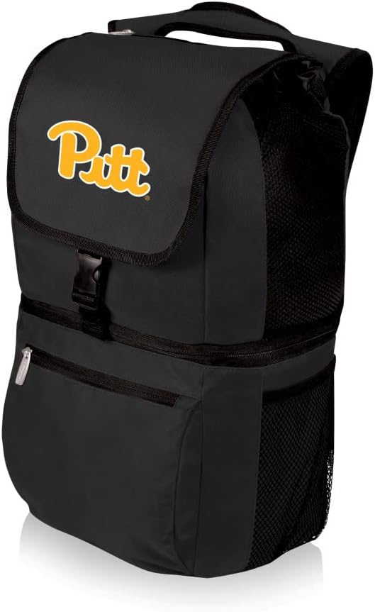 PICNIC TIME NCAA Pittsburgh Panthers Zuma Backpack Cooler - Soft Cooler Backpack - Lunch Cooler, (Black)