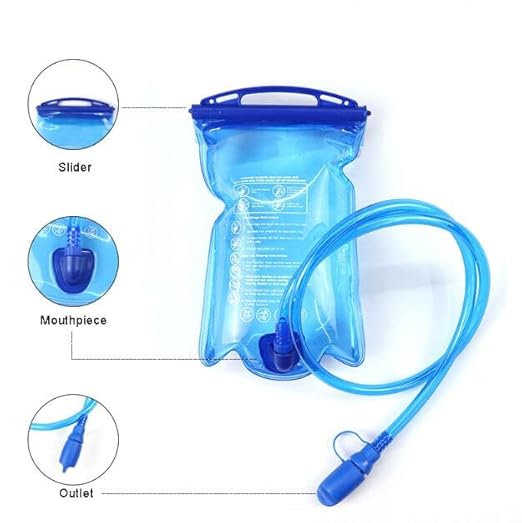 3L Foldable Gravity Water Filter Straw Bag Outdoor Camping, Travel, Backpacking, Hiking and Emergency, Compatible with Water Filter Straw, Flex Foldable, 3 Liter Bag