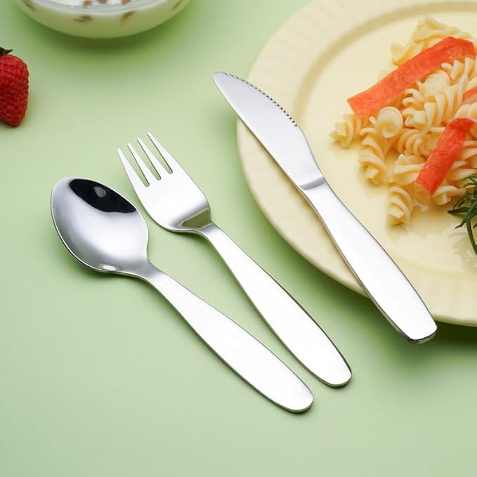304 Stainless Steel Silverware Set, 16-Piece Flatware Cutlery Set for 4, Includes Knife, Fork, Spoon, Elegant Black Handle, Perfect for Dining and Entertaining