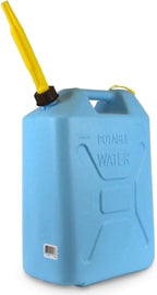 Scepter Portable Plastic Military Style Food Grade 5 Gal Water Jug Container with Reversible Spout for Camping & Emergency Storage, Blue