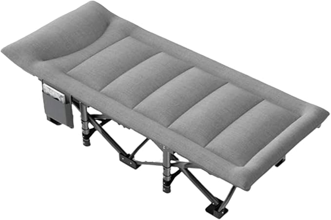 Folding Camping Cot,Camping Cot for Adults, Portable Folding Cot for Sleeping Lightweight Tent Cot with Storage Backpack Supports 160kg(Grey)