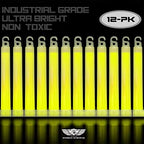 EVERLIT Survival Emergency Glow Sticks- 6 Inches Light Sticks for First Aid Kit, Survival Kit, Camping, Hiking, Outdoor, Disasters, Emergencies Up to 12 Hours Duration… (12 Pack, Yellow)