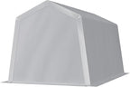 VEVOR Outdoor Storage Shed, 8 x 14 ft Portable Storage Tent with Roll-up Door & Vents, Waterproof Canopy Shed Shelter, Heavy Duty Frame, Patio Garage Carport for Motorcycle, Lawn Mower, Bike, Grey
