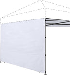 Joramoy Instant Canopy Sidewall 10×10 for Pop Up Tent, Waterproof Sunwall for Straight Leg Canopy with UV Protection, 1 Pack Side Panels Only(10×10, White)