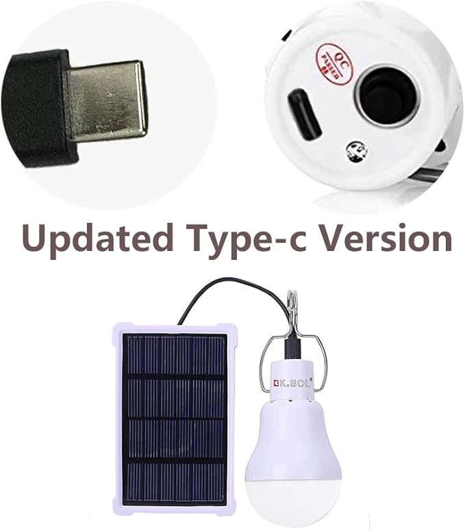 Solar led Light Bulb Portable Rechargeable lamp for Indoor Outdoor Work Emergency Camping Lantern Torch Step pet Home (S1500D2)