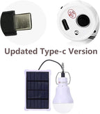 Solar led Light Bulb Portable Rechargeable lamp for Indoor Outdoor Work Emergency Camping Lantern Torch Step pet Home (S1500D2)