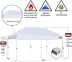 Eurmax USA 10'x20' Pop Up Canopy Tent Commercial Instant Canopies with Heavy Duty Roller Bag,Bonus 6 Sand Weights Bags (Pink)