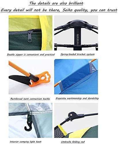 GeRRiT Tent Outdoor Fully Automatic Outdoor Speed Open Tent Multifunctional Waterproof Tent Camping Festival Family Tent,with Festival Essential, Dome Tent, 100% Waterproof,215 * 150 * 135cm