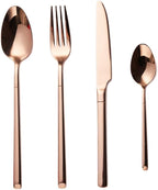 Rose Gold 32-Piece Stainless Steel Flatware Set for 8, Elegant Cutlery Set with Forks & Spoons, Durable 304 Stainless Steel Tableware for Home & Hotel Dining