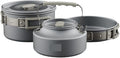 Portable Camping Cookware Kit with Frying Pan, Kettle and Foldable Tableware for Outdoor Kitchen and Picnic