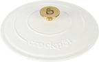 Crock-Pot Artisan 7-Quart Round Dutch Oven – Matte Linen White with Gold Knob, Enameled Cast Iron Cookware